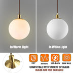 Minimalist 3-Light Cluster Pendant Finish Glass Ball Shades