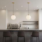 Minimalist 3-Light Cluster Pendant Finish Glass Ball Shades