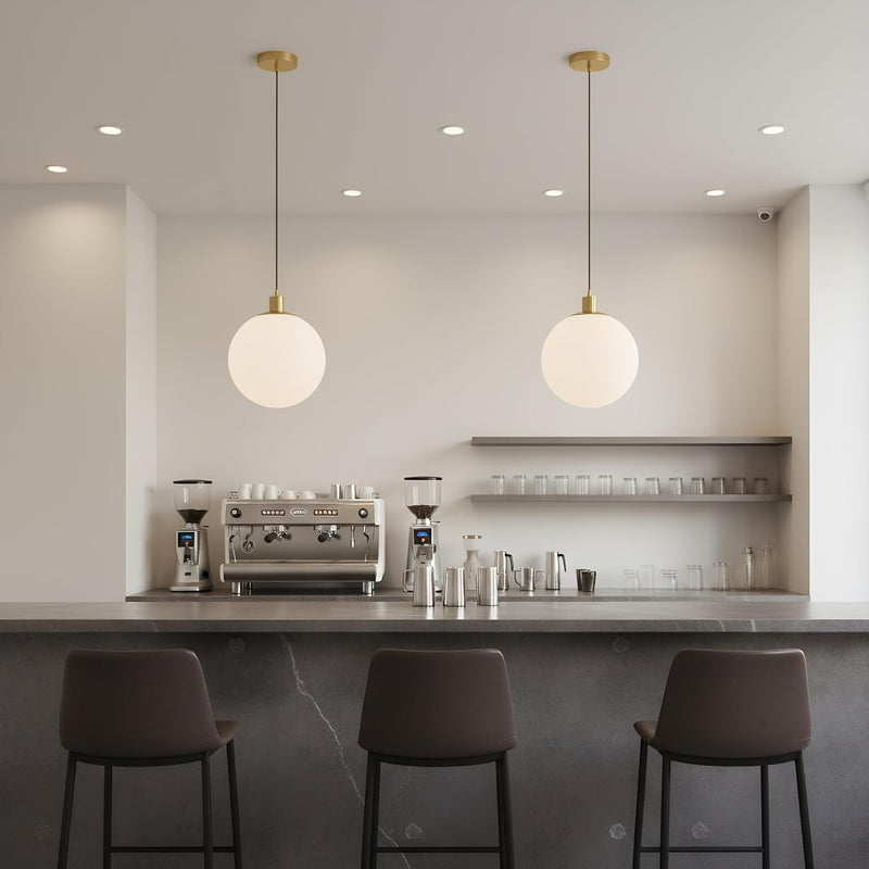 Minimalist 3-Light Cluster Pendant Finish Glass Ball Shades