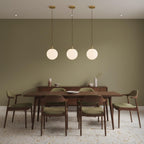 Minimalist 3-Light Cluster Pendant Finish Glass Ball Shades