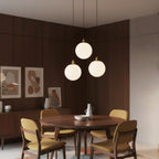 Minimalist 3-Light Cluster Pendant Finish Glass Ball Shades