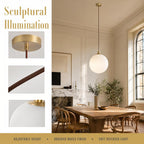 Minimalist 3-Light Cluster Pendant Finish Glass Ball Shades