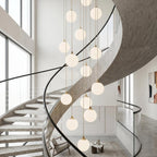 Minimalist 3-Light Cluster Pendant Finish Glass Ball Shades