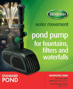 Minipond Pump in Pond with the Maximum Volume