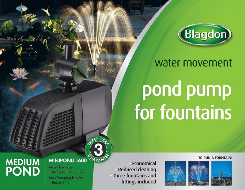 Minipond Pump in Pond with the Maximum Volume