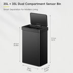 Mirage X Kitchen Bin 2 20L Sensor Recycling