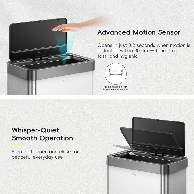 Mirage X 40L Automatic Sensor Kitchen Bin Double