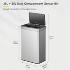 Mirage X Kitchen Bin 2 20L Sensor Recycling