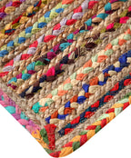 Mishran Eco Friendly Large Square Braided Rug Flat