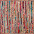 Mishran Eco Friendly Large Square Braided Rug Flat