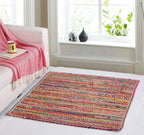 Mishran Eco Friendly Large Square Braided Rug Flat