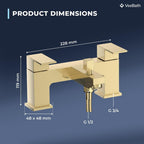 Mist Bath Shower Mixer Brushed Brass Finish