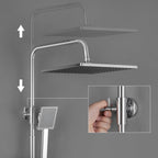 Mixer Set 10" Square Rainfall Head Handheld Solid