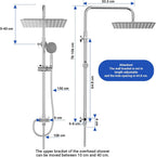 Mixer Set Height Adjustable System with 5 Jet