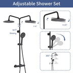 Mixer Set Rainfall System with Brass Bar Without