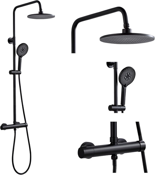 Mixer Set Rainfall System with Brass Bar Without