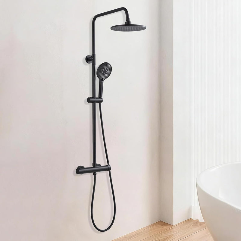 Mixer Set Rainfall System with Brass Bar Without
