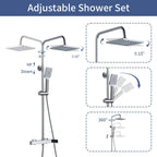 Mixer Set Rainfall System with Brass Bar Without