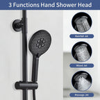 Mixer Set Rainfall System with Brass Bar Without