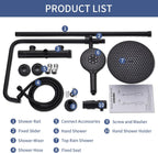 Mixer Set Rainfall System with Brass Bar Without