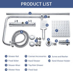 Mixer Set Rainfall System with Brass Bar Without