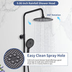 Mixer Set Rainfall System with Brass Bar Without