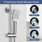 Mixer Set Rainfall System with Brass Bar Without