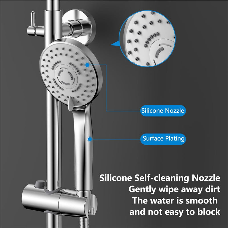 Mixer Set System 26x19CM Rain Thermostatic Bar