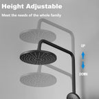 Mixer Set System 26x19CM Rain Thermostatic Bar