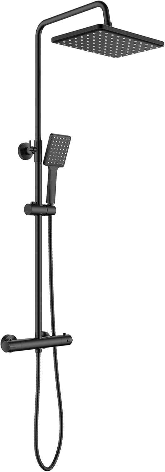 Mixer Set System 26x19CM Rain Thermostatic Bar