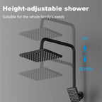 Mixer Set System 26x19CM Rain Thermostatic Bar