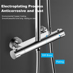 Mixer Set System 26x19CM Rain Thermostatic Bar