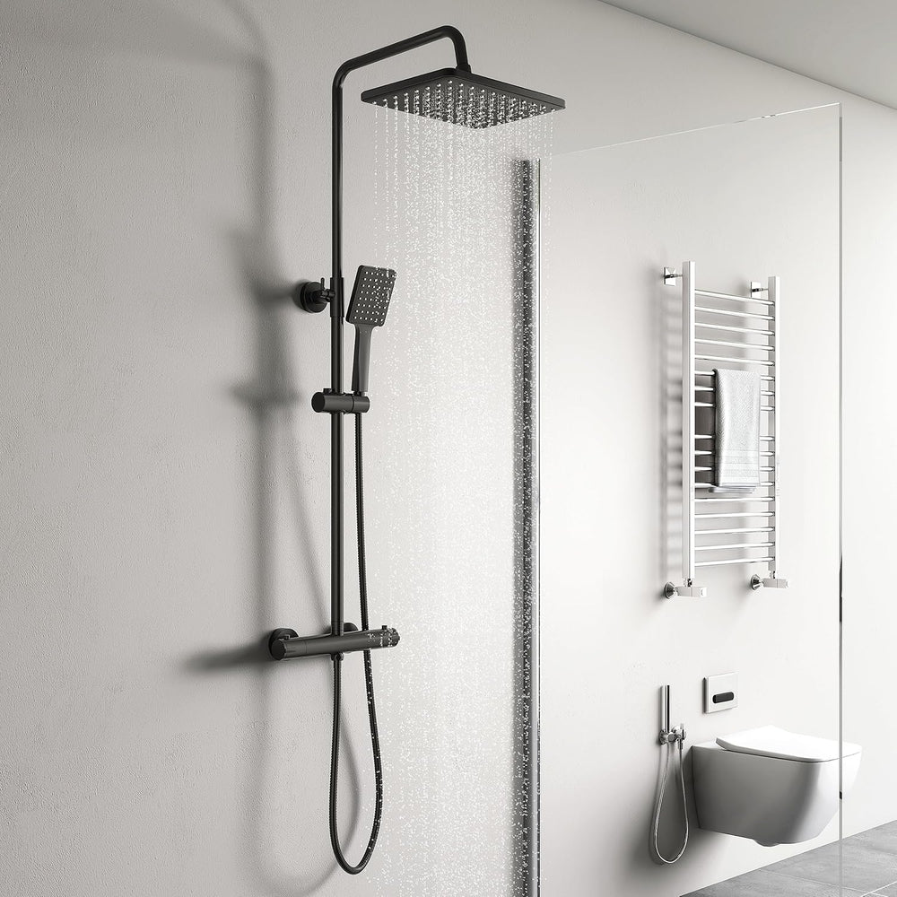 Mixer Set System 26x19CM Rain Thermostatic Bar