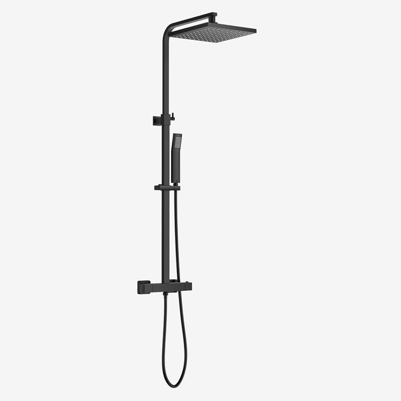 Mixer Set Thermostatic Square Rainfall Adjustable-Height