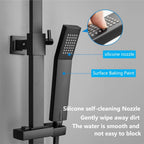 Mixer Set Thermostatic Square Rainfall Adjustable-Height