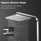 Mixer Set Thermostatic with Rainfall Head Adjustable Height