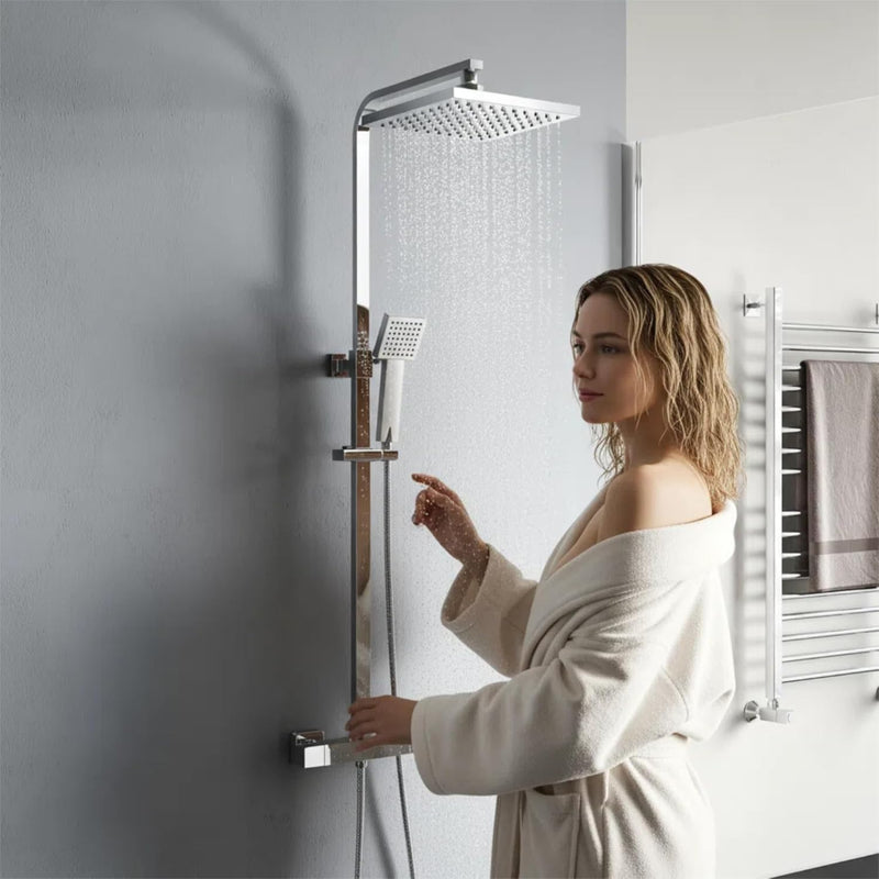 Mixer Set Thermostatic with Rainfall Head Adjustable Height