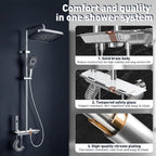 Mixer Shower Set with 12.4" Rainfall Head Piano