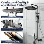 Mixer Shower Set with 12.4" Rainfall Head Piano
