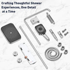Mixer Shower Set with 12.4" Rainfall Head Piano