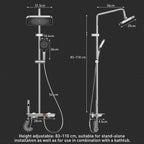 Mixer Shower Set with 12.4" Rainfall Head Piano
