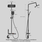 Mixer Shower Set with 12.4" Rainfall Head Piano