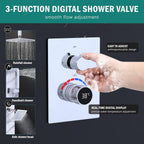 Mixer Shower System with Digital Display Thermostatic Valve