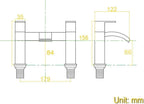 Mixer Tap Waterfall Tub Taps Square Bathroom Brass
