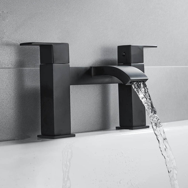 Mixer Tap Waterfall Tub Taps Square Bathroom Brass
