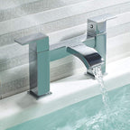 Mixer Tap Waterfall Tub Taps Square Bathroom Brass