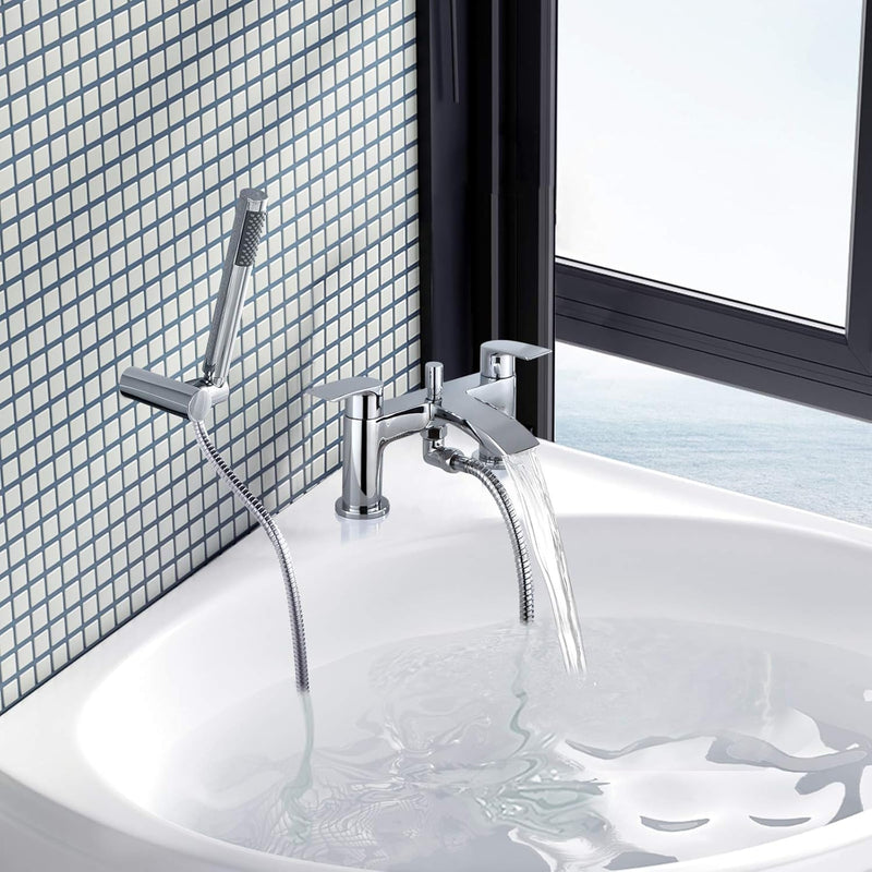 Mixer Taps Waterfall with Handheld Shower Head Bathroom