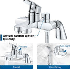Mixer Taps with Shower Set Modern Attachment Single