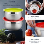 Mixing Bowl Stainless Steel Nesting Bowls for Kitchen (Set of 5)