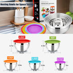 Mixing Bowl Stainless Steel Nesting Bowls for Kitchen (Set of 5)